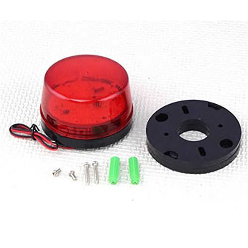 TOOGOO 12V Luz de Alarma LED Luz intermitente del estroboscopico para el sistema de alarma casera de la seguridad Rojo TOOGOO 12V Luz de Alarma LED Luz intermitente del estroboscopico para el sistema de alarma casera de la seguridad Rojo