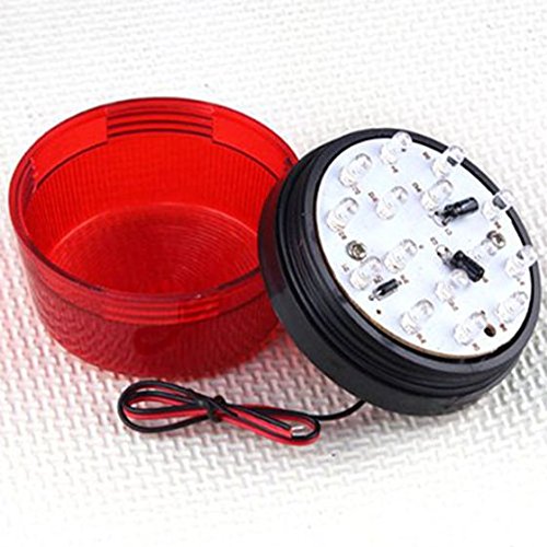 TOOGOO 12V Luz de Alarma LED Luz intermitente del estroboscopico para el sistema de alarma casera de la seguridad Rojo