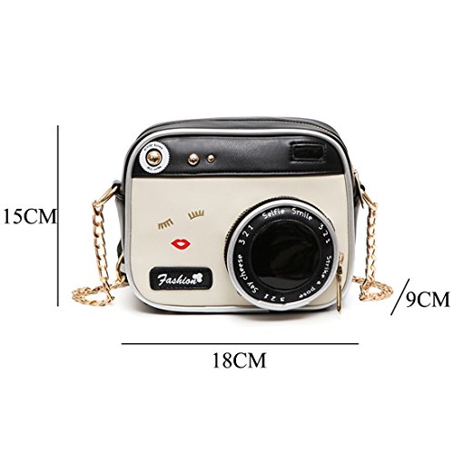 TOOGOO Bolso de hombro nueva marea femenina bolso retro bolso de hombro de la camara de moda bolso de fiesta pequeno bolso de mensajero de cadena TOOGOO Bolso de hombro nueva marea femenina bolso retro bolso de hombro de la camara de moda bolso de fiesta pequeno bolso de mensajero de cadena