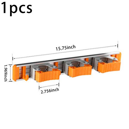 TOOGOO Estante de Cocina Montado en la Pared, Soporte de Almacenamiento, Cepillo para Trapeador Soporte para SuspensióN, Soporte para Trapeador con Gancho Organizador de Ba？O (1 Pieza)