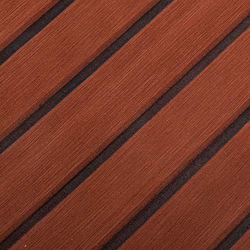 Toogou Alfombrilla antideslizante de espuma EVA para suelos marinos con adhesivo 3M, cubierta de teca sintética para barcos, kayak (marrón oscuro) Toogou Alfombrilla antideslizante de espuma EVA para suelos marinos con adhesivo 3M, cubierta de teca sintética para barcos, kayak (marrón oscuro)