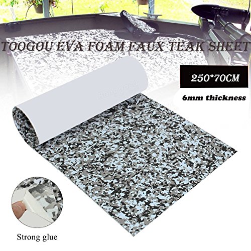 Toogou Alfombrilla de espuma EVA en relieve para suelos marinos (98 x 28 pulgadas, camuflaje) con fuerte pegamento en la parte posterior, DIY Decking para barcos, kayak (camuflaje de nieve) Toogou Alfombrilla de espuma EVA en relieve para suelos marinos (98 x 28 pulgadas, camuflaje) con fuerte pegamento en la parte posterior, DIY Decking para barcos, kayak (camuflaje de nieve)