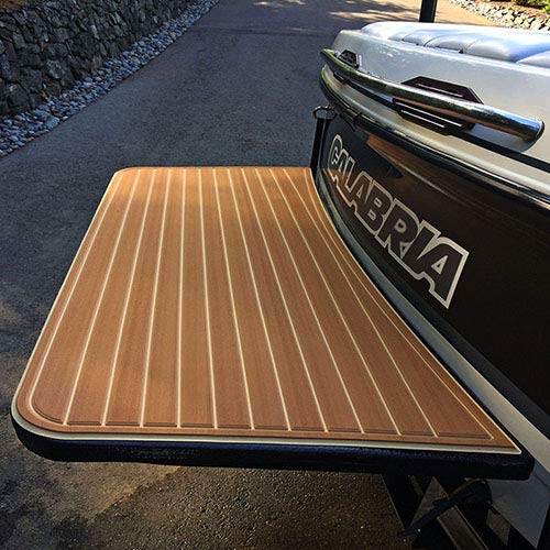 Toogou Eva - Foam Boat - Almohadilla de Cubierta de Piso para Bricolaje, tapete Marino de Teca sintética para embarcaciones (94in × 35in marrón con líneas Blancas) Toogou Eva - Foam Boat - Almohadilla de Cubierta de Piso para Bricolaje, tapete Marino de Teca sintética para embarcaciones (94in × 35in marrón con líneas Blancas)