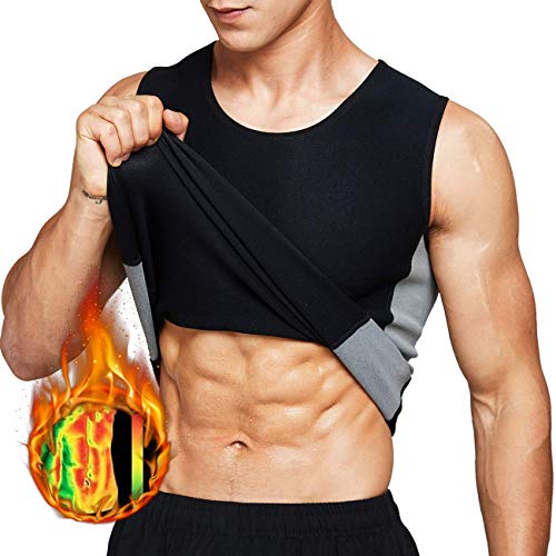 Tooklanet Camisetas Sudar Hombre Sin Mangas Neopreno Camiseta Reductora Compresion de Sauna Deportivo Entrenamiento Físico