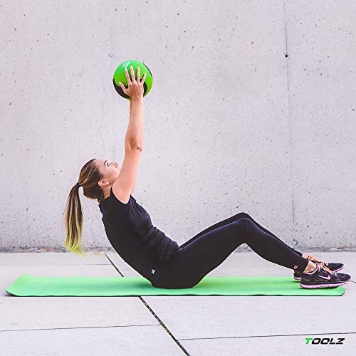 TOOLZ Medicine Ball 6 Kg Balón Medicinal, Unisex Adulto, Verde/Negro, Talla única TOOLZ Medicine Ball 6 Kg Balón Medicinal, Unisex Adulto, Verde/Negro, Talla única