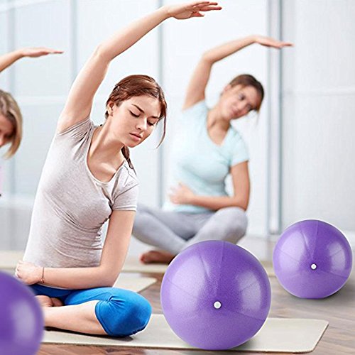 TopBine 2 Piezas Pelota de Pilates para Yoga, Barra, Entrenamiento y Terapia Física, Mejora el Equilibrio, Fuerza de Núcleo, Dolor de Espalda y Postura, Viene con Paja Inflable