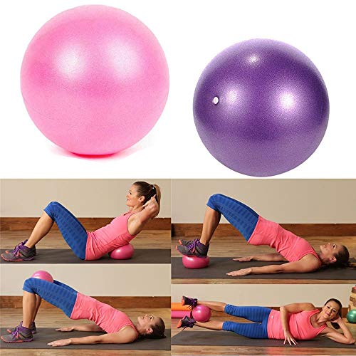 TopBine 2 Piezas Pelota de Pilates para Yoga, Barra, Entrenamiento y Terapia Física, Mejora el Equilibrio, Fuerza de Núcleo, Dolor de Espalda y Postura, Viene con Paja Inflable