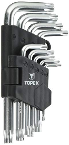 Topex 35D960 Juego 9 Llaves hexagonales torx Cortas