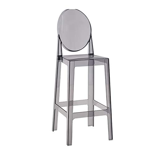 TopJiä Acrílico Silla Fantasma Transparente Taburete De Bar,Moderne Sillas Giratorias con Respaldo,Plástico Taburetes De Bar,para,Cafeterías,Bar,Club,Bar,Piscina,Silla,Taburetes