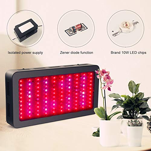 TOPLANET Led Cultivo 1000w Led para Plantas Lampara UV IR LED Full Spectrum para Interior Invernadero Hidropónico Grow Box Vegetal Germinación Floración