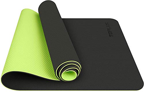 TOPLUS Esterilla Yoga Antideslizante Alfombrilla de Yoga Esterilla Pilates Esterilla Deporte- con Correa de Hombro 183cm x 61cm (Verde) TOPLUS Esterilla Yoga Antideslizante Alfombrilla de Yoga Esterilla Pilates Esterilla Deporte- con Correa de Hombro 183cm x 61cm (Verde)