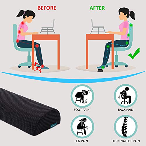 Topmener Reposapiés Debajo del Escritorio, Reposapiés Ergonómico con Espuma de Alta Densidad para: Mejora la Postura, el Dolor en las Piernas y las Rodillas Topmener Reposapiés Debajo del Escritorio, Reposapiés Ergonómico con Espuma de Alta Densidad para: Mejora la Postura, el Dolor en las Piernas y las Rodillas