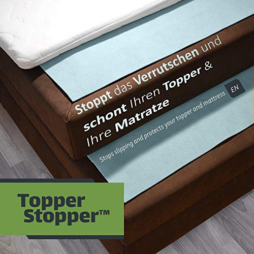 Topper Stopper | Base antideslizante para cama continental | Base antideslizante para colchones | Protector antideslizante | 150 x 190 cm