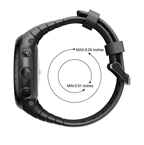 TOPsic Banda de Reloj para Suunto Core ,Correa Reemplazo de Silicona Suave Deportiva para Suunto Core Pulsera de actividad física y ritmo cardiaco, Para 5.51"-9.06" (140mm-230mm) Muñeca TOPsic Banda de Reloj para Suunto Core ,Correa Reemplazo de Silicona Suave Deportiva para Suunto Core Pulsera de actividad física y ritmo cardiaco, Para 5.51"-9.06" (140mm-230mm) Muñeca