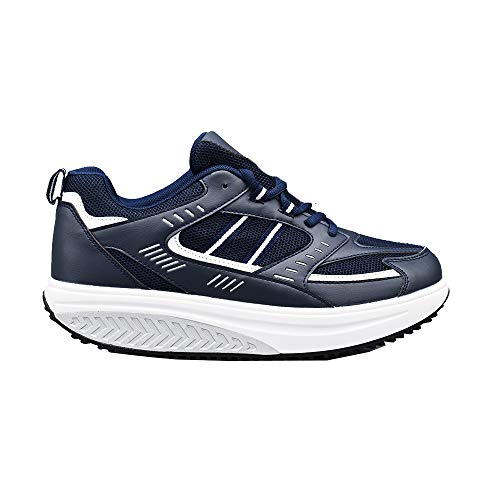Toronto - Zapatillas adelgazantes para mujer, para glúteos, deportivos, fitness, gimnasia, correr, para caminar cómodas, deportivos... Azul Size: 40 EU