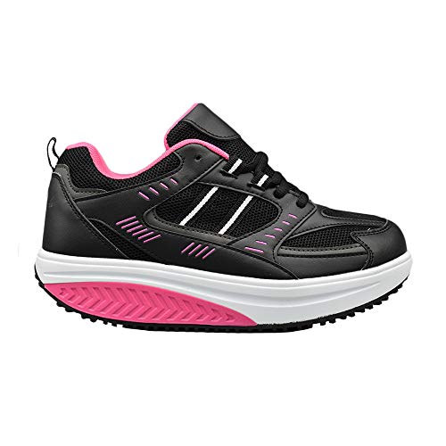 Toronto - Zapatillas adelgazantes para mujer, para glĂșteos, deportivos, fitness, gimnasia, correr, para caminar cĂłmodas, deportivos... Negro Size: 40 EU Toronto - Zapatillas adelgazantes para mujer, para glĂșteos, deportivos, fitness, gimnasia, correr, para caminar cĂłmodas, deportivos... Negro Size: 40 EU