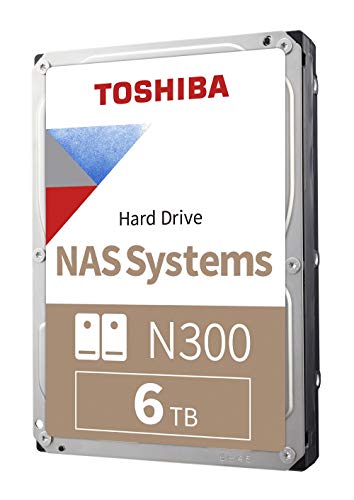 Toshiba HDWN160UZSVA N300 - Disco duro interno (6TB, NAS, 7200RPM, 128MB ,3.5" ,SATA), Plata