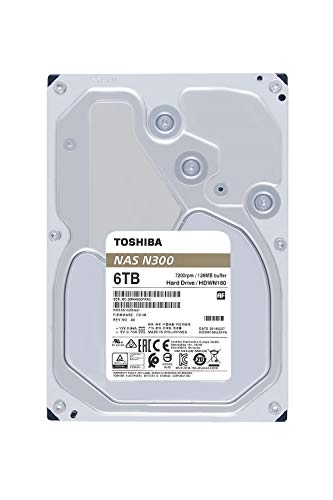 Toshiba HDWN160UZSVA N300 - Disco duro interno (6TB, NAS, 7200RPM, 128MB ,3.5" ,SATA), Plata