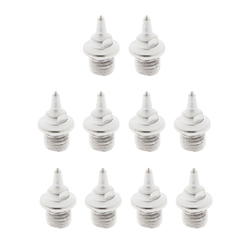 Toygogo 10 Piezas De Piezas De Repuesto Duraderas, Clavos De Atletismo Y Pasadores De Clavos para Campo Traviesa - Plata Sharp & Small
