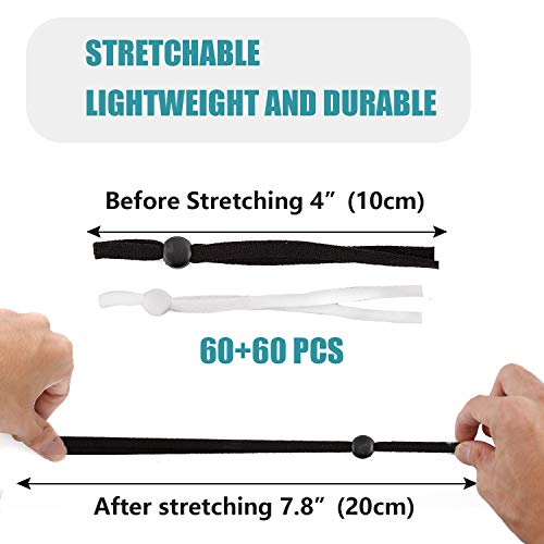TOYMIS 120 bandas Elásticas de Costura con Hebilla Ajustable para Suministros de Manualidades (Blanco y Negro) TOYMIS 120 bandas Elásticas de Costura con Hebilla Ajustable para Suministros de Manualidades (Blanco y Negro)