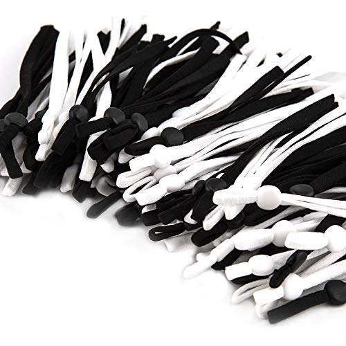 TOYMIS 120 bandas Elásticas de Costura con Hebilla Ajustable para Suministros de Manualidades (Blanco y Negro) TOYMIS 120 bandas Elásticas de Costura con Hebilla Ajustable para Suministros de Manualidades (Blanco y Negro)
