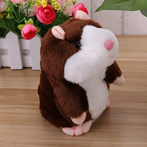 TOYMYTOY Hámster Parlante Repite Lo Que Dices Hámster Iinteractivo Regalo de Animales de Peluche, Batería No Incluidas (Marrón) TOYMYTOY Hámster Parlante Repite Lo Que Dices Hámster Iinteractivo Regalo de Animales de Peluche, Batería No Incluidas (Marrón)