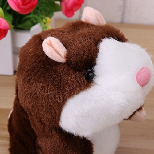 TOYMYTOY Hámster Parlante Repite Lo Que Dices Hámster Iinteractivo Regalo de Animales de Peluche, Batería No Incluidas (Marrón) TOYMYTOY Hámster Parlante Repite Lo Que Dices Hámster Iinteractivo Regalo de Animales de Peluche, Batería No Incluidas (Marrón)
