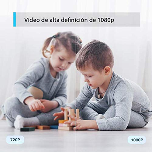 TP-Link - Cámara IP WiFi 360º, Cámara de Vigilancia FHD 1080p, Visión nocturna, Admite tarjeta SD, Audio Doble Vía, Detección de movimiento, Control Remoto, Fácil Configuración, Compatible con Alexa