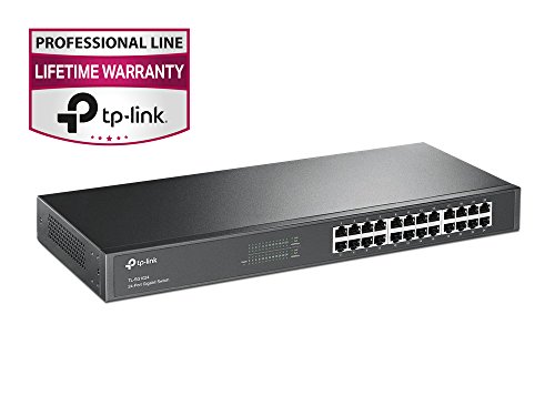 TP-Link TL-SG1024 - Gigabit Ethernet de 24 Puerto (Conmutador no Gestionados, Plug and Play, Metal, Montaje en Rack, sin Ventilador, Vida Limitada) TP-Link TL-SG1024 - Gigabit Ethernet de 24 Puerto (Conmutador no Gestionados, Plug and Play, Metal, Montaje en Rack, sin Ventilador, Vida Limitada)