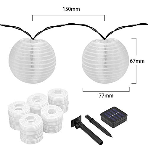 TR Turn Raise 4.8 Metros 20 LED Guirnaldas de Luces Farolillos Solares Exterior Impermeable para Decoración Jardines Casas Bodas (Blanco cálido) TR Turn Raise 4.8 Metros 20 LED Guirnaldas de Luces Farolillos Solares Exterior Impermeable para Decoración Jardines Casas Bodas (Blanco cálido)
