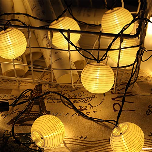 TR Turn Raise 4.8 Metros 20 LED Guirnaldas de Luces Farolillos Solares Exterior Impermeable para Decoración Jardines Casas Bodas (Blanco cálido) TR Turn Raise 4.8 Metros 20 LED Guirnaldas de Luces Farolillos Solares Exterior Impermeable para Decoración Jardines Casas Bodas (Blanco cálido)