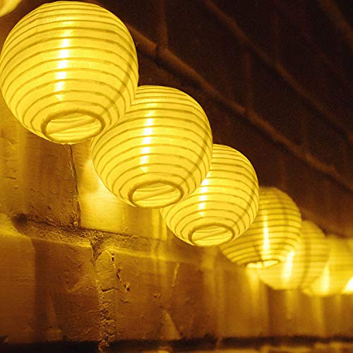TR Turn Raise 4.8 Metros 20 LED Guirnaldas de Luces Farolillos Solares Exterior Impermeable para Decoración Jardines Casas Bodas (Blanco cálido) TR Turn Raise 4.8 Metros 20 LED Guirnaldas de Luces Farolillos Solares Exterior Impermeable para Decoración Jardines Casas Bodas (Blanco cálido)