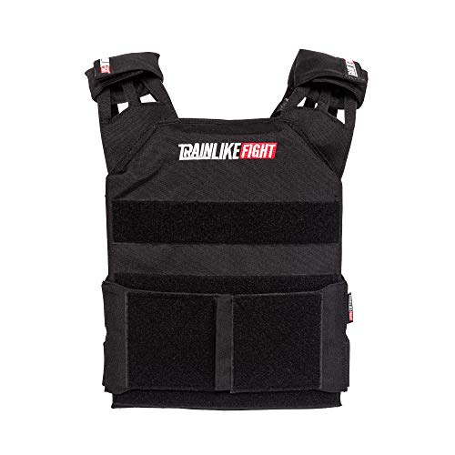 TRAINLIKEFIGHT MEV Entry Vest - Chaleco Lastrado Ajustable para Entrenamiento, Crossfit, calistenia o Fitness (Apto para Placas lastradas) (Black/Negro)