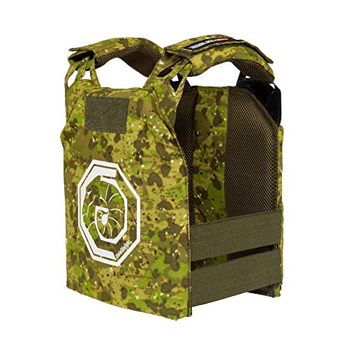 TRAINLIKEFIGHT MEV Entry Vest - Chaleco Lastrado Ajustable para Entrenamiento, Crossfit, calistenia o Fitness (Apto para Placas lastradas) (Camo/E-Camo)