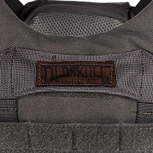 TRAINLIKEFIGHT OLDSKULL Vest - Chaleco Lastrado Ajustable para Entrenamiento, Crossfit, calistenia o Fitness (Apto para Placas lastradas) (WOLFGREY)