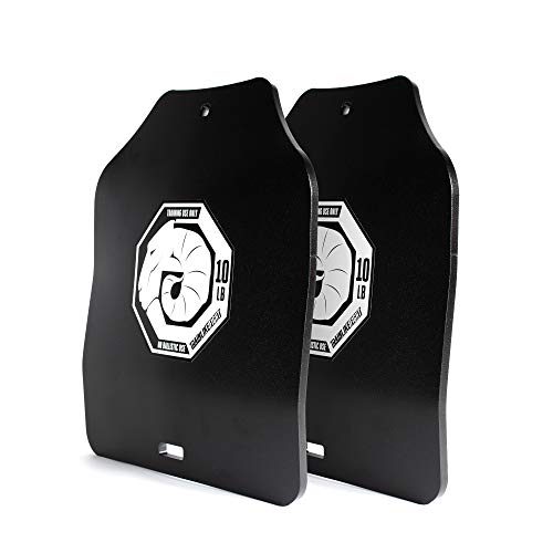 TRAINLIKEFIGHT Ultimate Triple Curve Weighted Plates 10lbs (20lbs Pair) - Juego de Placas lastradas de Peso de 4,5kg (9kg Total Pareja), sin Chaleco TRAINLIKEFIGHT Ultimate Triple Curve Weighted Plates 10lbs (20lbs Pair) - Juego de Placas lastradas de Peso de 4,5kg (9kg Total Pareja), sin Chaleco