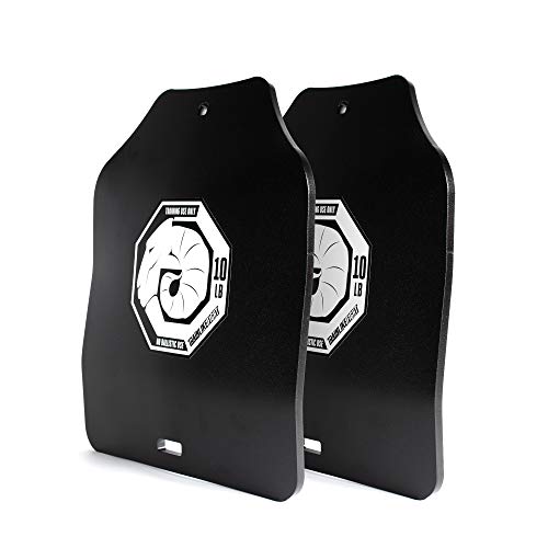 TRAINLIKEFIGHT Ultimate Triple Curve Weighted Plates 10lbs (20lbs Pair) - Juego de Placas lastradas de Peso de 4,5kg (9kg Total Pareja), sin Chaleco