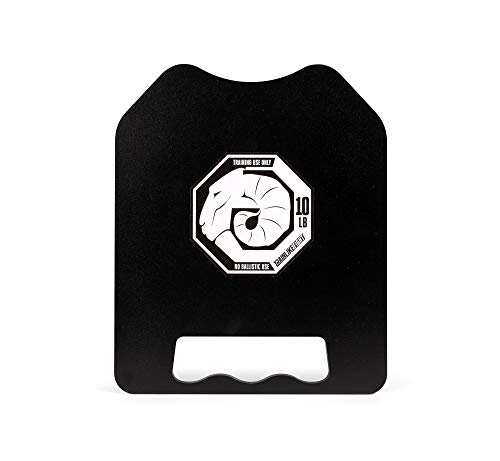 TRAINLIKEFIGHT Weighted Plates 10lbs Flat Version (20lbs Pair) - Juego de Placas Planas lastradas de Peso de 4,5kg (9kg Total Pareja), sin Chaleco