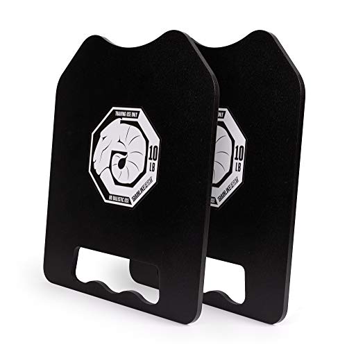 TRAINLIKEFIGHT Weighted Plates 10lbs Flat Version (20lbs Pair) - Juego de Placas Planas lastradas de Peso de 4,5kg (9kg Total Pareja), sin Chaleco TRAINLIKEFIGHT Weighted Plates 10lbs Flat Version (20lbs Pair) - Juego de Placas Planas lastradas de Peso de 4,5kg (9kg Total Pareja), sin Chaleco