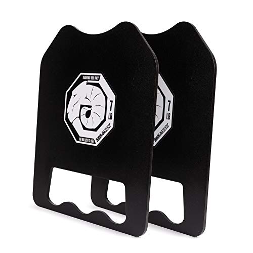 TRAINLIKEFIGHT - Weighted Plates 7lbs Flat Version (14lbs Pair) - Juego de Placas Planas lastradas de Peso de 3,18kg (6,35kg Total Pareja), sin Chaleco TRAINLIKEFIGHT - Weighted Plates 7lbs Flat Version (14lbs Pair) - Juego de Placas Planas lastradas de Peso de 3,18kg (6,35kg Total Pareja), sin Chaleco