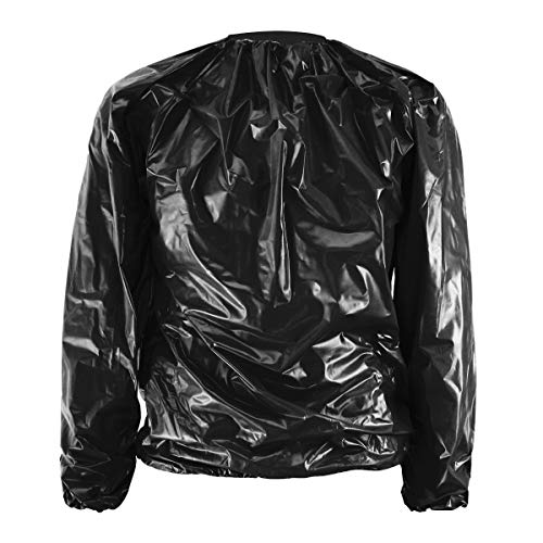 Traje sauna negro para sudar de JJOnlinestore para pérdida de peso en todo el cuerpo, fitness, gimnasio, ejercicio, interiores y exteriores, talla única Traje sauna negro para sudar de JJOnlinestore para pérdida de peso en todo el cuerpo, fitness, gimnasio, ejercicio, interiores y exteriores, talla única