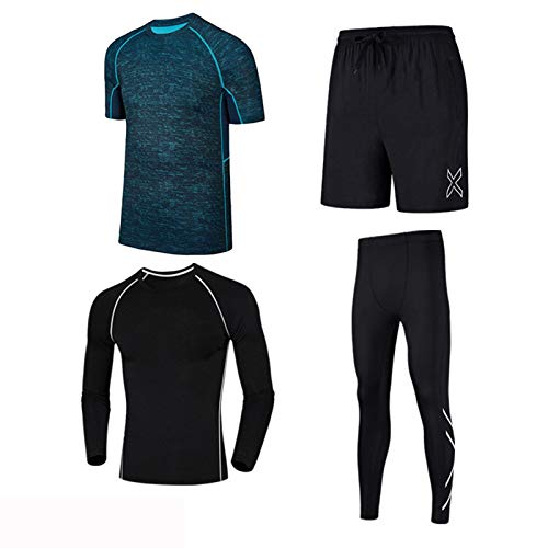 Trajes De Fitness para Hombres Primavera Y Otoño Nuevos Trajes De Fitness Trajes De Entrenamiento De Medias para Hombres, Utilizados para Correr por La Mañana, Fitness, Senderismo C,4XL