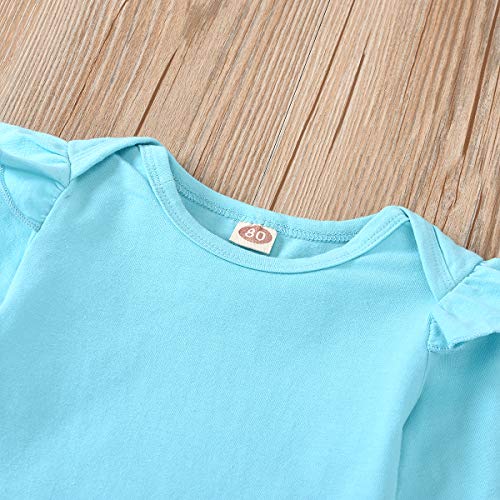 Trajes de Mameluco con Volantes Conjuntos de Ropa para niñas bebés Moda Infantil para bebés pequeños Pantalones Estampados de Sirena encantadores Pantalones Cortos Largos Tops de Manga