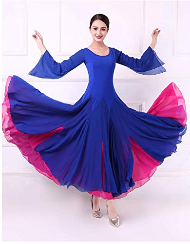 Trajes De Vestir Estándar De Baile Swing Falda Funcionamiento De La Danza De Salón De Baile Vals De Manga Larga Nacional De Flamenco Tango Vals Cha Cha De Baile For Las Mujeres