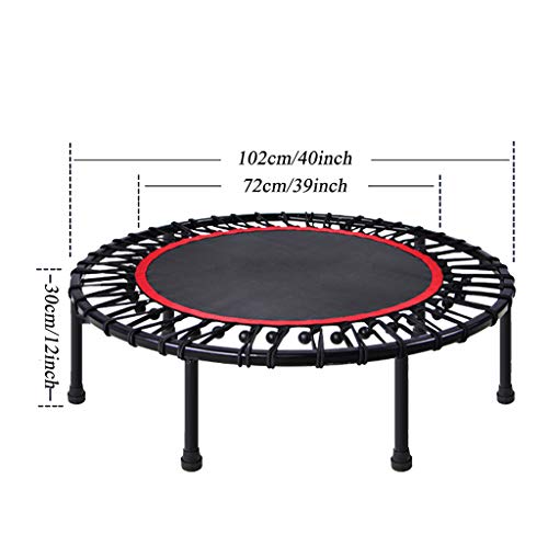 TrampolíN para Ejercicios En El Interior - TrampolíN Silencioso Redondo - Equipo De Entrenamiento con Ejercicios AeróBicos - TrampolíN para NiñOs Y Adultos - Estilo De Cuerda EláStica - 200 Kg Carga