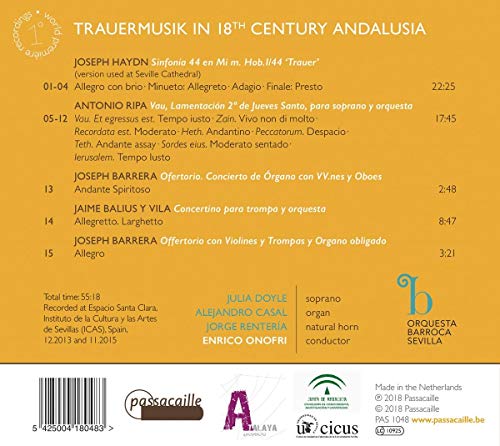 Trauermusik- Haydn En Sevilla/ Obs, E.Onofri Trauermusik- Haydn En Sevilla/ Obs, E.Onofri