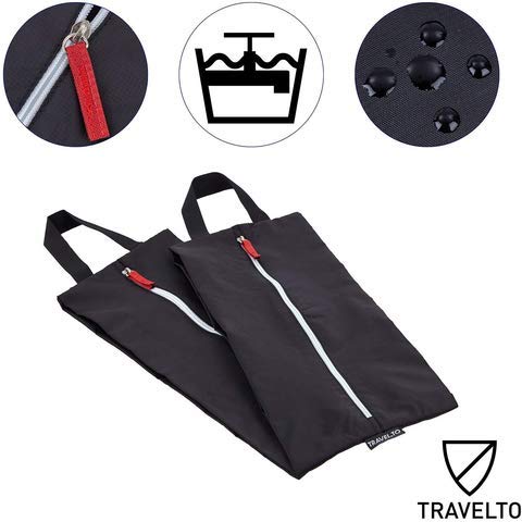 TRAVELTO Set de 2 Bolsas para Zapatos de Nylon Resistente con Cierre Ideal para Viajes - Shoe Bag/botinera/Bolso para Zapatos TRAVELTO Set de 2 Bolsas para Zapatos de Nylon Resistente con Cierre Ideal para Viajes - Shoe Bag/botinera/Bolso para Zapatos