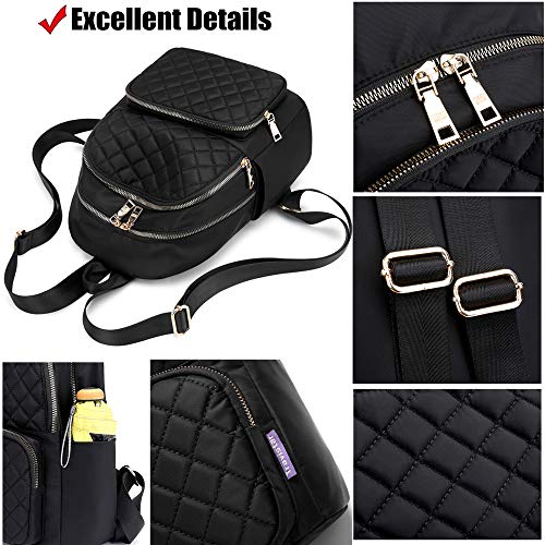 Travistar Mochila para Mujer Bolso de Hombro Nylon Impermeable Bolso Escolar Informal Mochilas para Mujer Mochila pequeña Mochila antirrobo