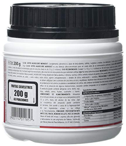 Trec Nutrition 5902114011857, Fórmula Pre-Entrenamiento, Sabor Baya Silvestre, 200 gr Trec Nutrition 5902114011857, Fórmula Pre-Entrenamiento, Sabor Baya Silvestre, 200 gr