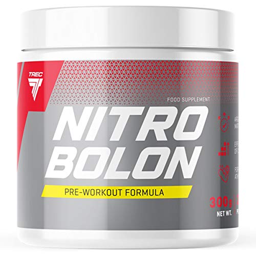 Trec Nutrition Nitrobolon Paquete de 1 x 300g - Pre Workout Formula - Creatina - Taurina - Arginina - Glutamina - Citrulina - Suplemento con Aminoácidos (Orange)